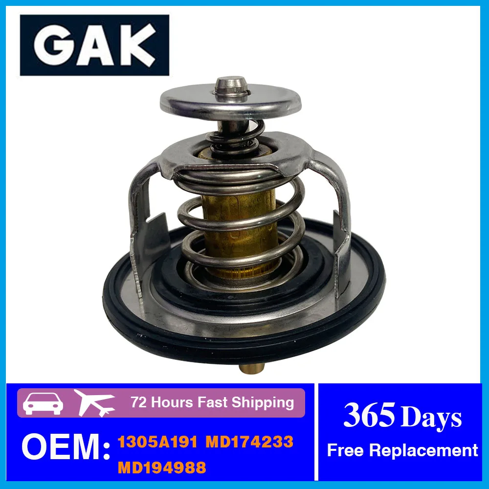 GAK Engine Thermostat 82C 180F for Mitsubishi Pajero Montero 4 IV Sport Challenger Triton L200 1305A191 MD174233 MD194988