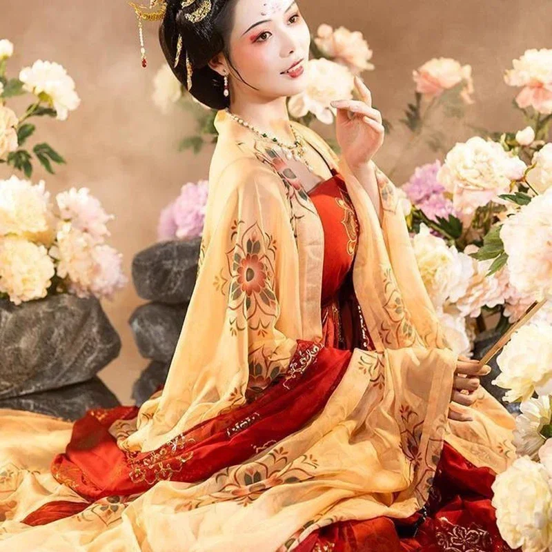 Sukienka Hanfu kobiety chiński starożytny dynastia Tang tradycyjny Hanfu karnawał szlachetna księżniczka przebranie na karnawał etap Hanfu sukienka do tańca