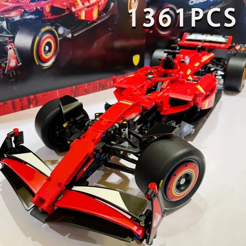 

1:8 F1 Formula 42206 42207 Technical Racing Car Mechanical SF-24 Boy Building Blocks Decoration Ornament Toy Party Gift ﻿