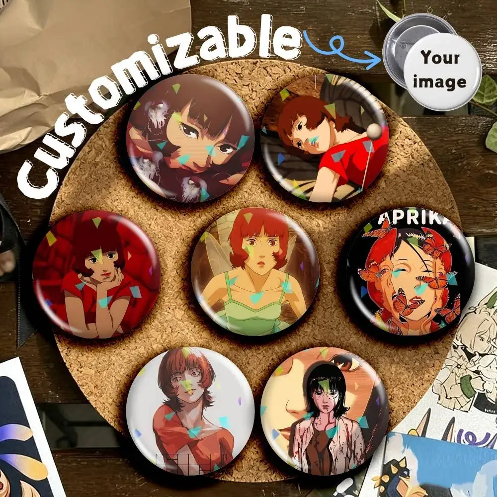 Dream-Jumper P-Paprika Anime Round Badge Pins Creative Pins Bag Decor Accessories Fan Collection Gifts for Friends