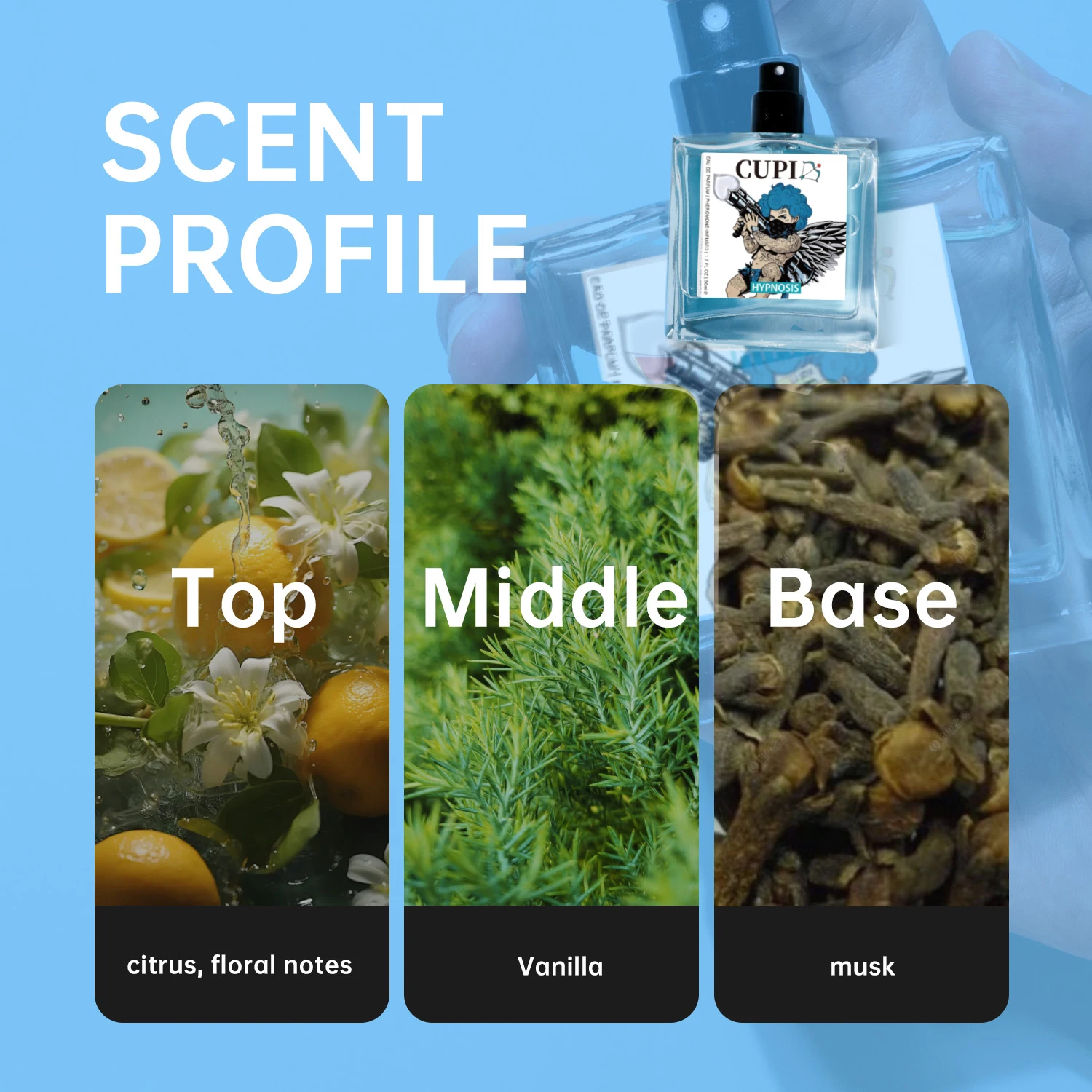 كولونيا كيوبيد التنويم المغناطيسي 2.0 للرجال - 50 مل (1.7 أونصة) - عطور كيوبيد