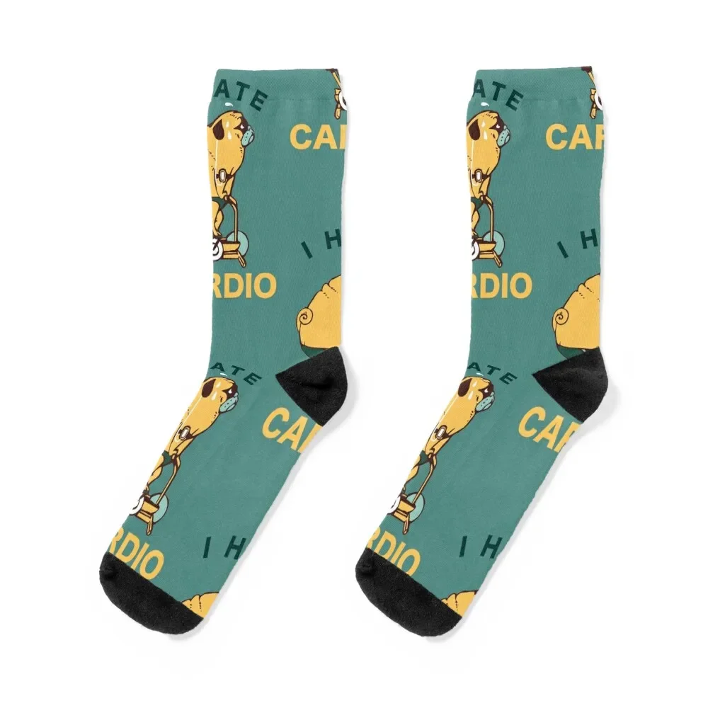 

I Hate Cardio Pug Socks ankle cycling golf Socks Men's Women's