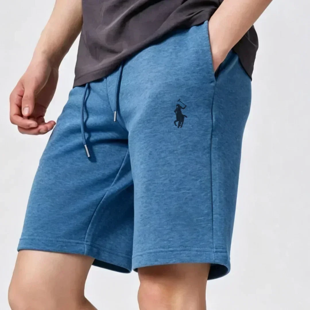 100% reine Baumwolle, hochwertige Marken-Herrenshorts, Sommermode, Pony-Stickerei, Paul, atmungsaktive Freizeithose, Strandhose, Sporthose – Detail 7
