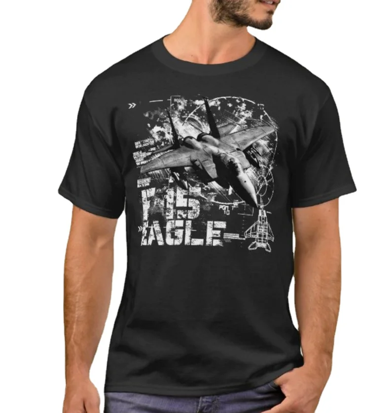 F-15 Eagle Tactical Fighter Airplane T-Shirt. Summer Cotton Short Sleeve O-Neck Mens T Shirt New S-3XL