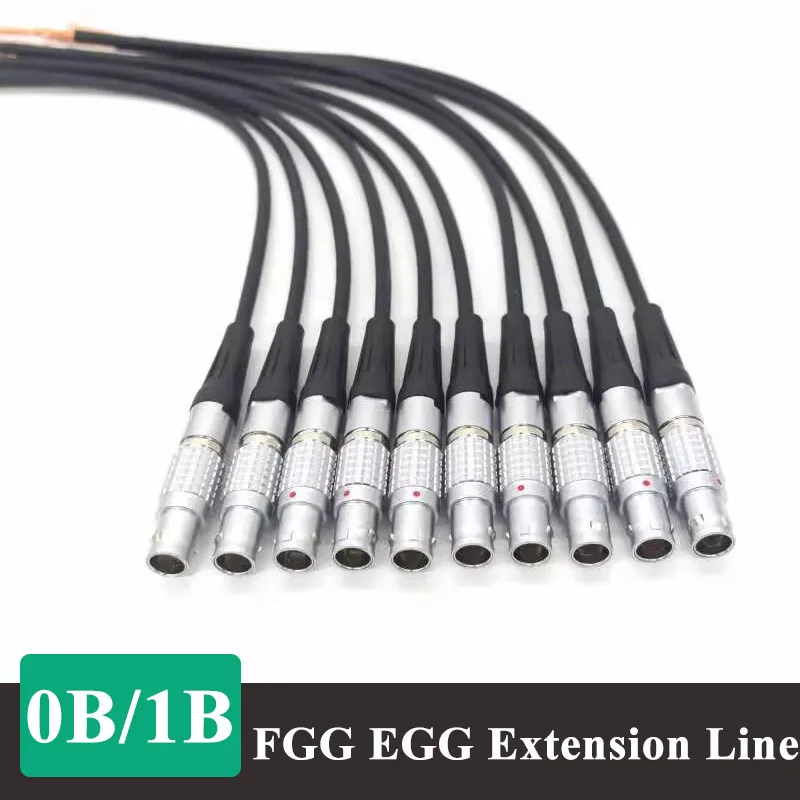 FGG 0B 1B Connector Compatible with REMO Connector 3 4 5 6 7 8 9 Pin Metal Aviation Plug Power Signal Line with 0.5-5 Meter Wire