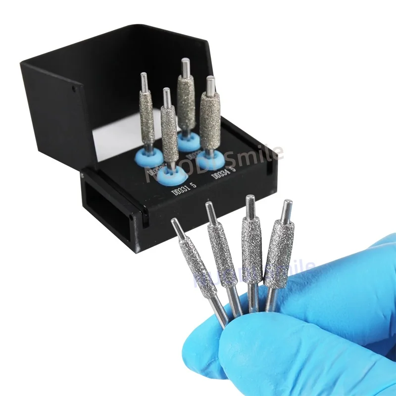 4Pcs Dental Implant Guided Neck Correction Drill FG7604 Diamond Grinding Tool for Jawbone Tools Dental Bone Track Drill Kit