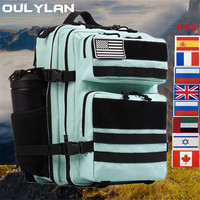 Oulylan Military Tactical Backpack for Men Women Black Pink Camping Hiking Hunting 25L/45L 3P Army Molle Rucksacks Assault Bag