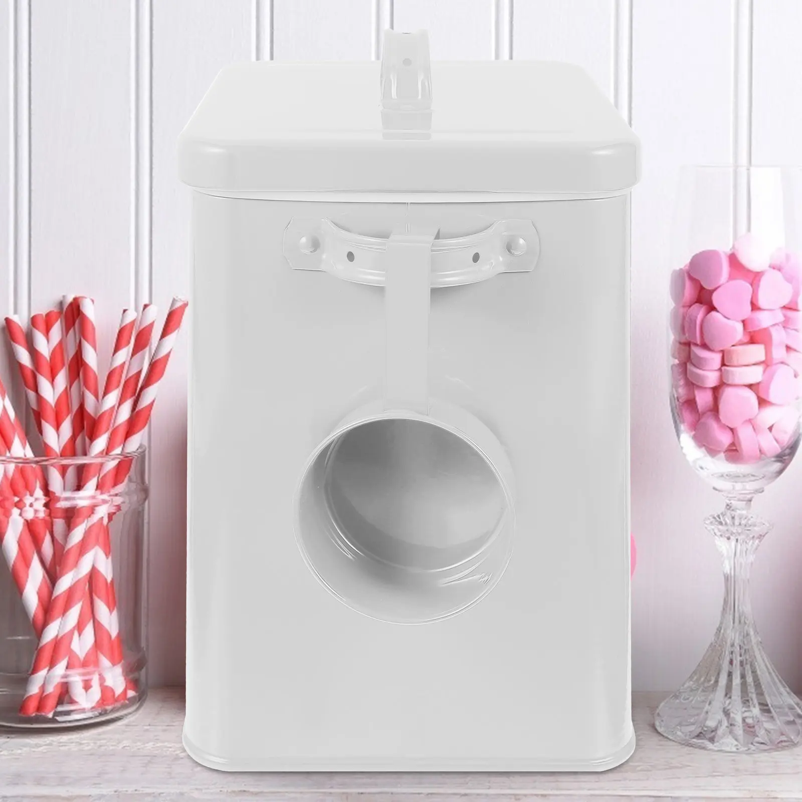 Smooth Surface Metal Canister for Laundry Powder Kitchen Food Storage Container Airtight Flour Rice Sugar Container Pantry