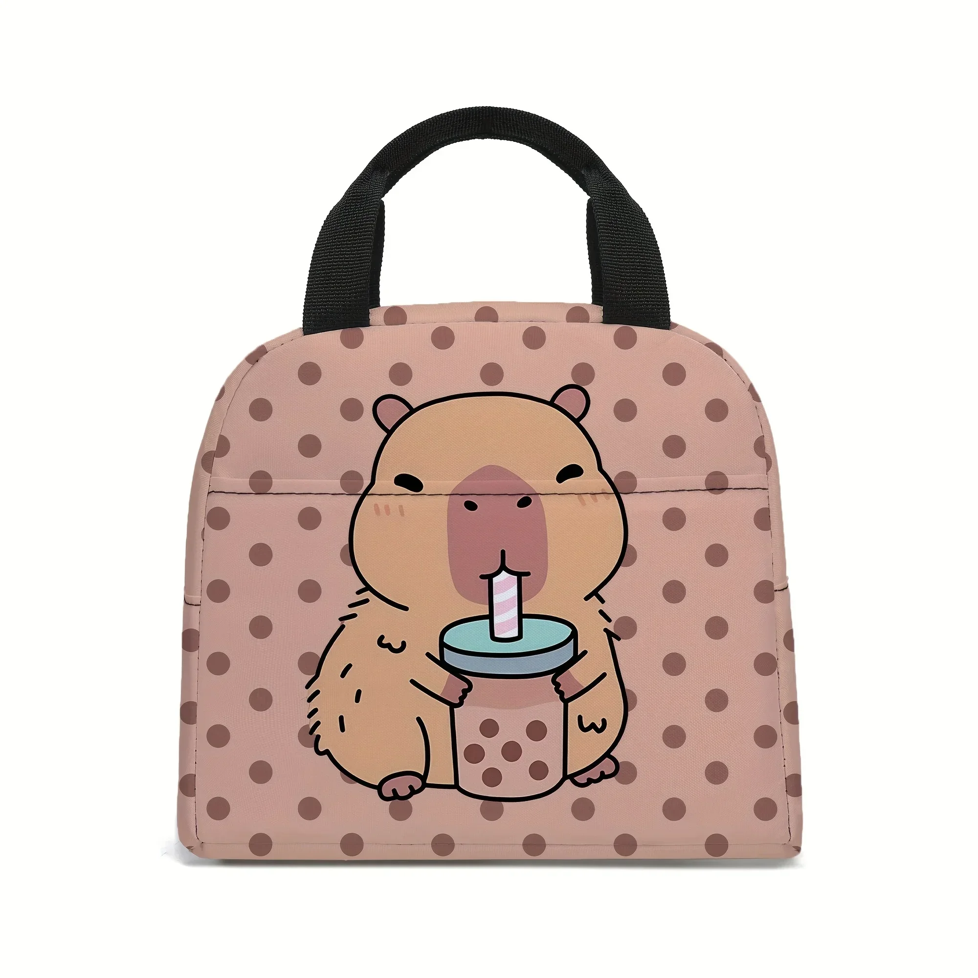 Insulated Lunch Bag with Water Dolphin Kapybara Patterns Cute Tote for Portable Ice Bag for work Picnics Non-Food Contact