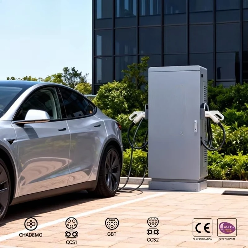 Double Guns Commercial DC Fast EV Charger  New Condition Floor-Mounted Charging Station for Electric Cars