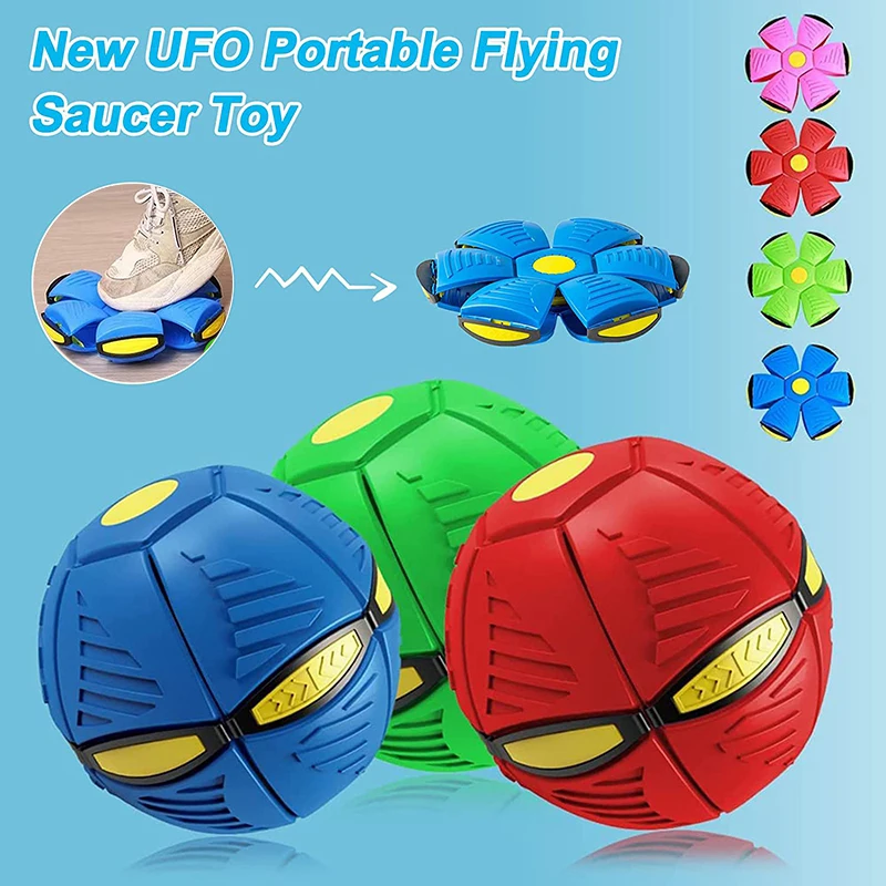 Kids Flying Saucer Ball Flat Throw Disc Ball Toys For Boys Outdoor Garden Beach Game Children\'s Sports Balls Decompression Gifts