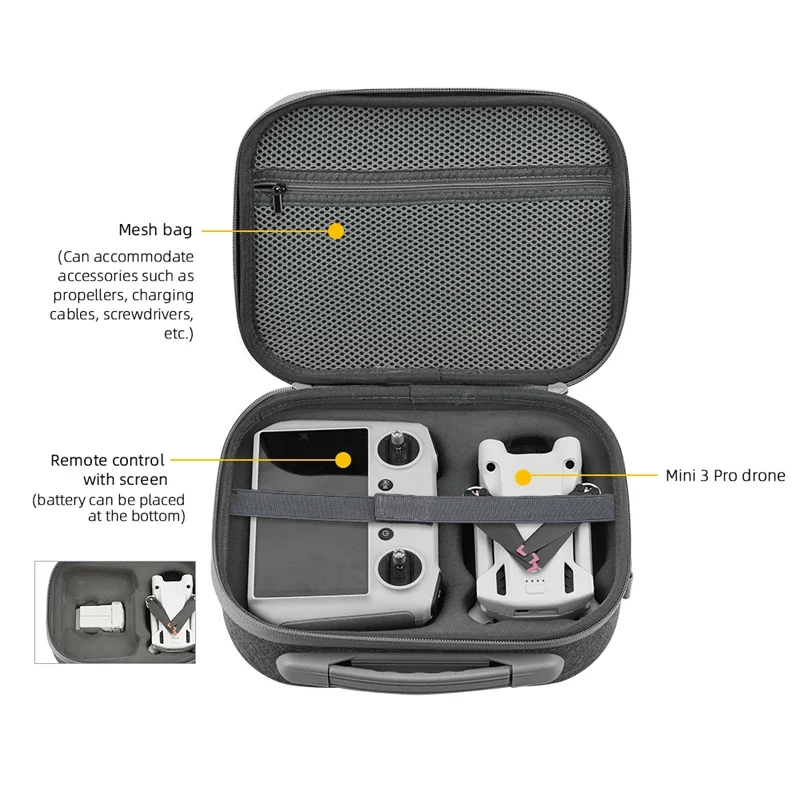 Storage Bag For DJI Mini 3/3 Pro Carrying Case Remote Controller Battery Drone Body Handbag for DJI Mavic Mini 3 Pro Accessory