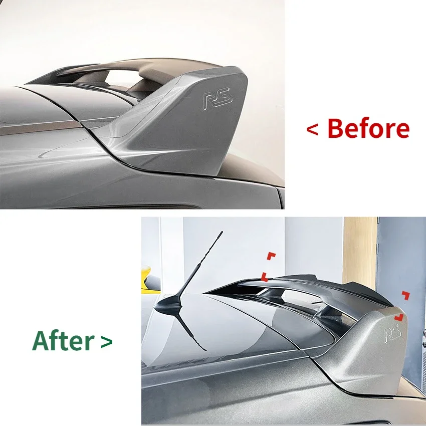 For Ford Focus MK3 RS Line 2011-2018 Rear Tail Trunk Spoiler Extention Car Roof Spoilers Wing Body Kits Tuning view 3