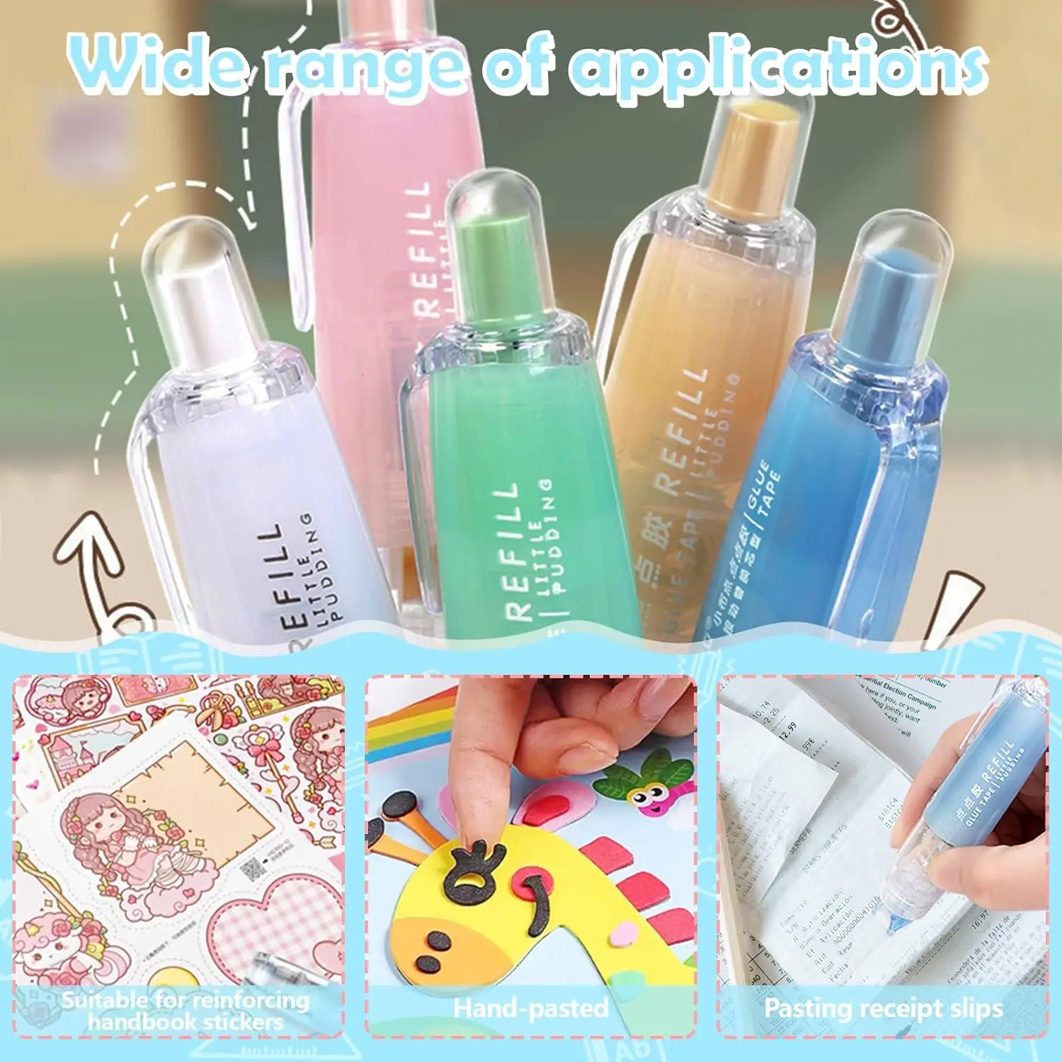 1pc Creative Retractable Point Dispensing Glue Tape - Double-Sided Adhesive Dots Tape for School Crafting, Glue for Crafts