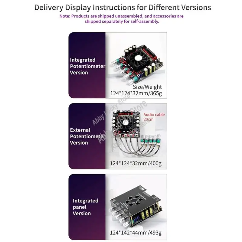 

Audio AS21HPHIFI Class 300W X 2+600W Stereo TPA3116 Bluetooth Digital Amplifier Board Module-A79U