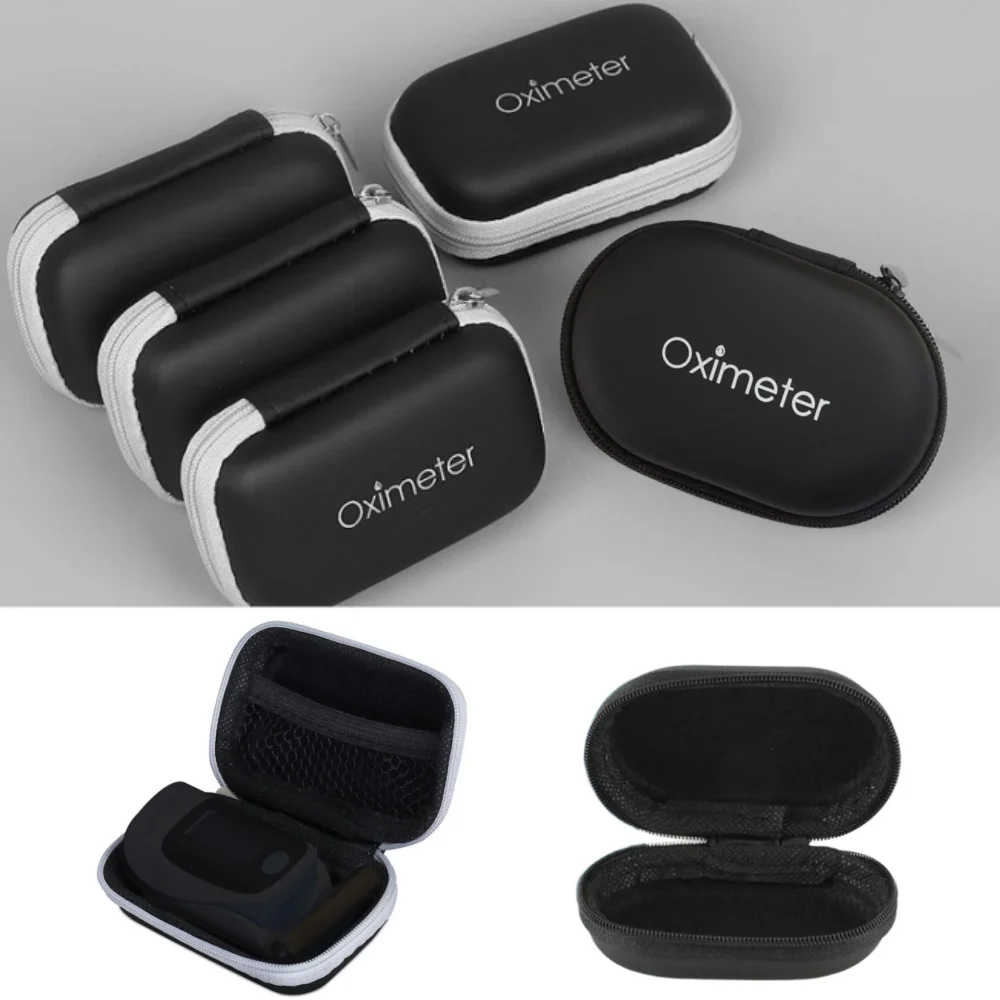 

Oximeter Finger Pulse Oximeter Pouch Bag Zipper Storage Bag Reasonable Design Strong Space Protective Cover Zipper Hard Bracket