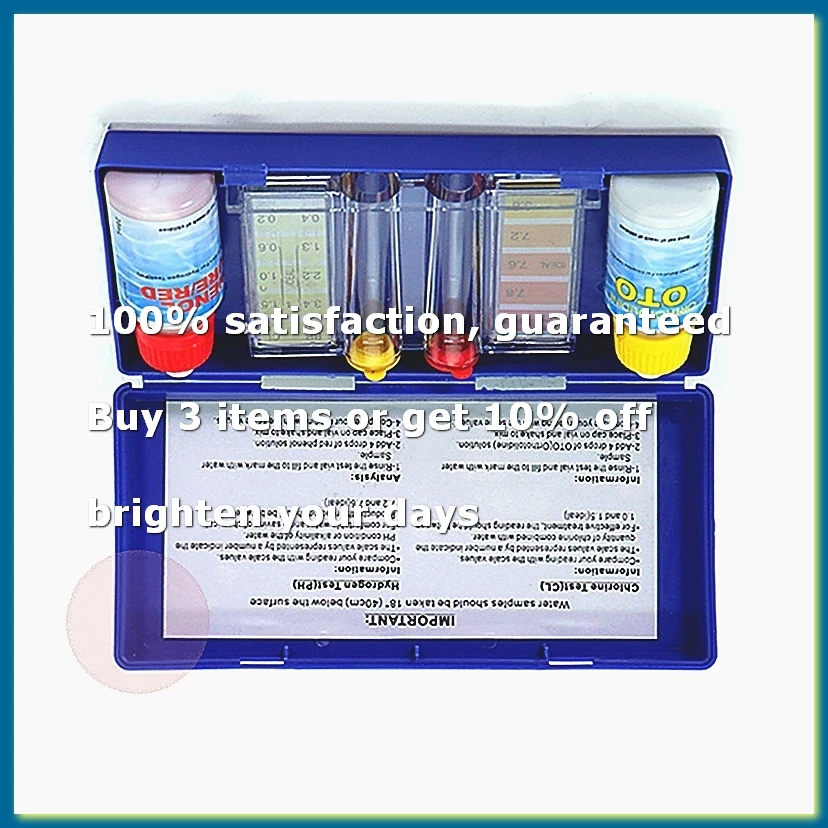 Pool and Spa Water Test Kits, PH and Free Chlorine Water Chemistry Test Kits,Acid-Base Water Test BoxA09G