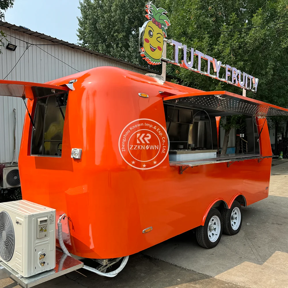 2024 Concession Food Trailer Fully Equipped Kitchen Mobile Food Truck Towing Food Cart For Sale