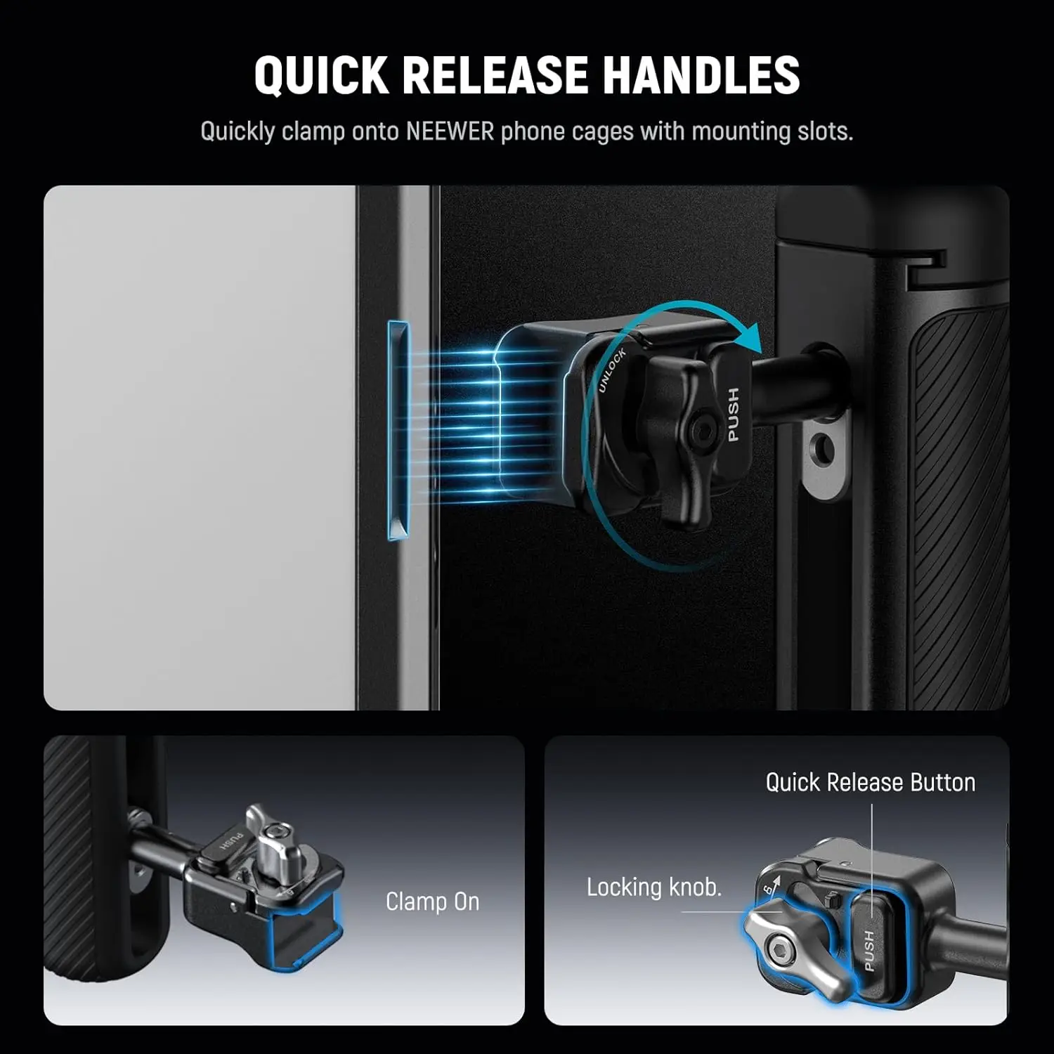 NEEWER حامل قفص الهاتف مع 2X مقبض 67 مللي متر مهايئ المرشح T محول تركيب جهاز فيديو مثبت لسامسونج غالاكسي S25 الترا