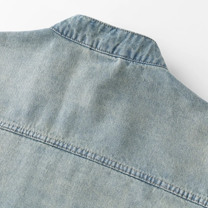 Men's Casual Non-Stretch Denim Jacket High Street Style Zipper Loose Workwear Jacket Plus Size Trendy Streetwear Top 105 Scb807a042b1e47c7b6d41c8709fd80c1k
