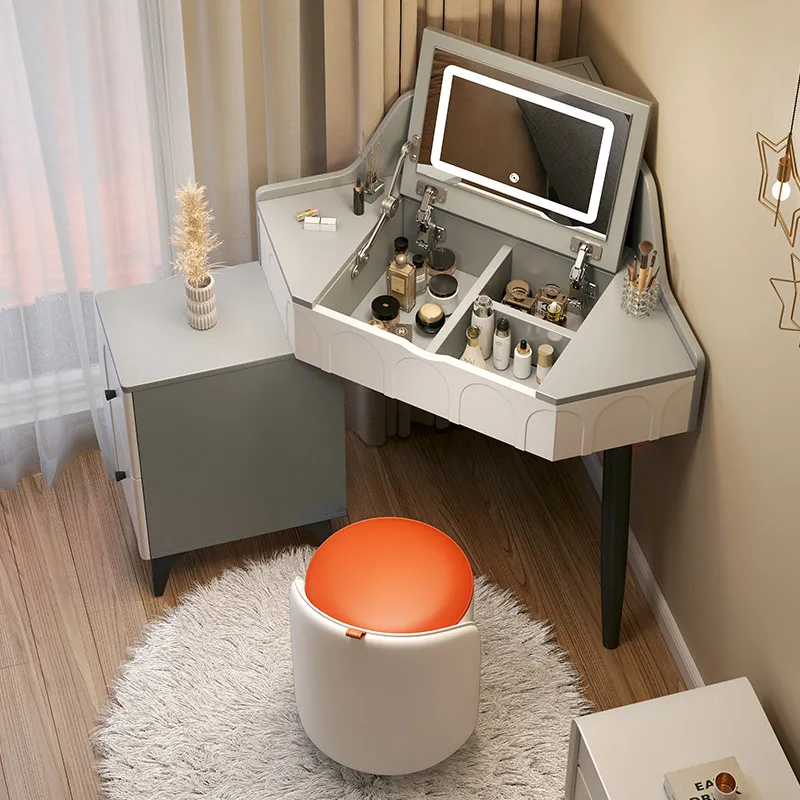 

Natural Shelves Simple Vanity Desk Mirror Drawers Mirror Dressing Vanity Desk Bedroom Room Organizer Mesa De Maquiagem Furniture
