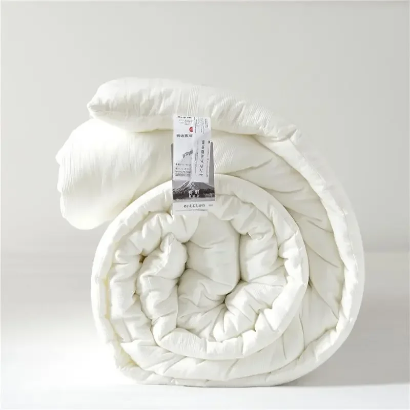 Japan Meiji Nishikawa Comforter Duvet Insert - Quilted White Comforters Queen Size All Season Down Bedding Comforter with Corner