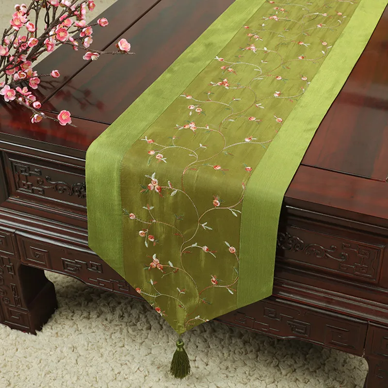 

New Chinese Embroidery Table Flag Fashion Celebration Table Flag Simple Vintage Cloth Tea Table Cloth Tea Chair Tv Cabinet Cover