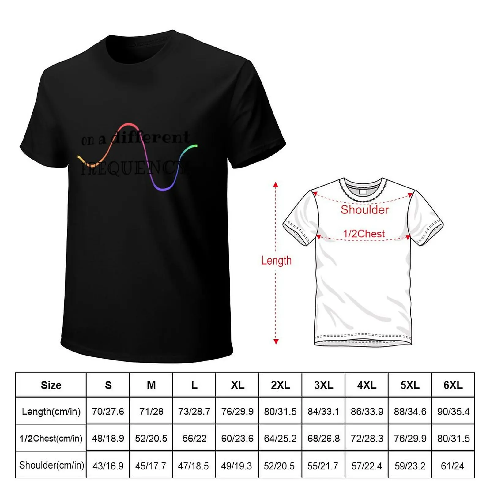 Frequency Rainbow T-Shirt Essential Solid Color T-Shirt