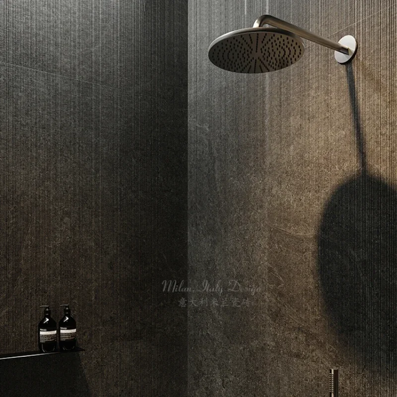 

Products Retro Striped Grid Tiles Bathroom Beige Micromold Non-slip Floor Tiles Non-Bee