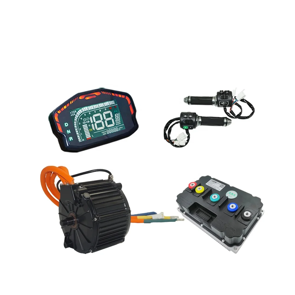 QS MOTOR مجموعة السيارة الكهربائية مع QS10KW 165 PMSM منتصف محرك المحرك Bldc موتور سائق ND721200 سرعة تحكم حالة جديدة
