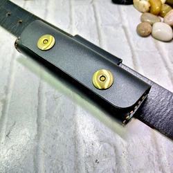 Soporte de cuchillo plegable de gran tamaño, bolsa de cintura, paquete de cinturón, Funda de cuero militar, hecha a mano, personalizada, PHD