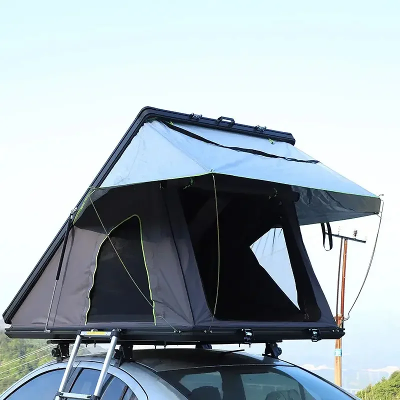 

Dachzelt 2024 car lightweight 2 person camping triangle hardshell hard shell roof top tent aluminum rooftop tent hard shell