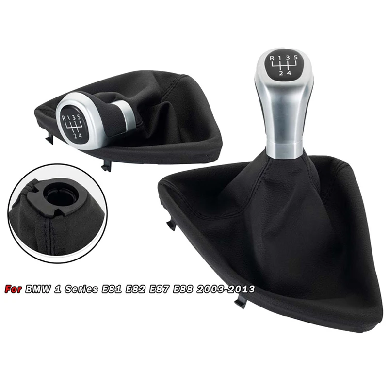 

5/6 Speed Gear Shift Dust Boot & Knob for BMW 1 Series E81 E82 E87 E88 2003-2013 - Transmission Lever Durable Car Accessories