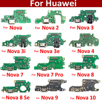 USB Charging Charger Port Dock Connector Flex Cable Microphone For Huawei Nova 2 Plus 2S 3 3i 3e 4 4e 5 5i 7 8 9 10 Pro 5G SE