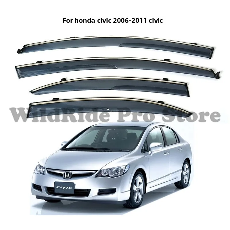 1 set Molded Rain Visors for Honda Civic 2006-2011 Window Deflectors 4 pcs