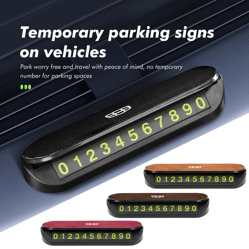 For Geely Car Temporary Parking Telephone Sign Number Card Plate Decoration Accessories Ttugella Geometry C Coolray Emgrand