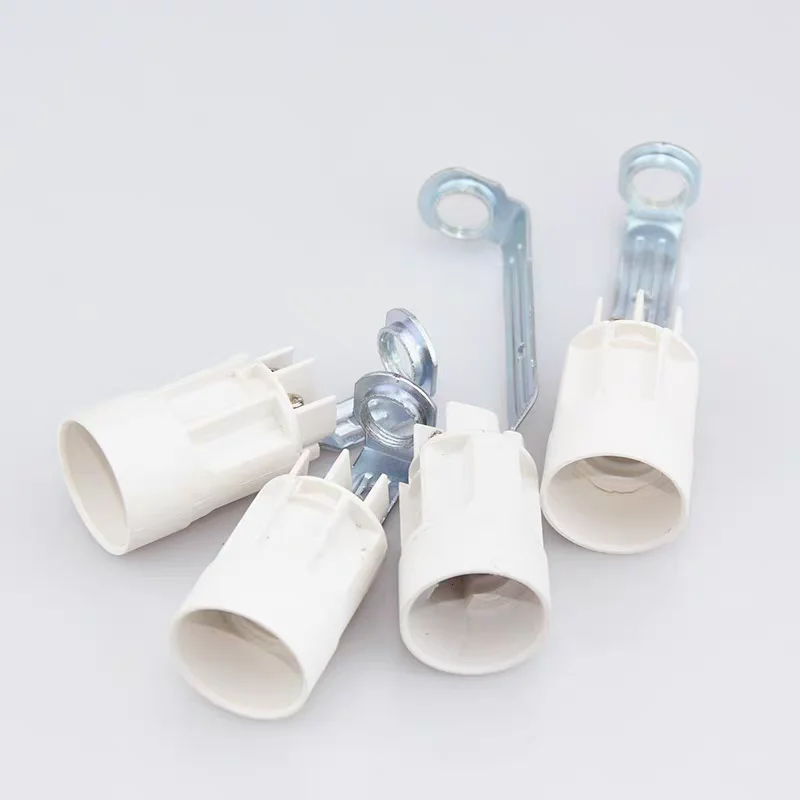 4pieces E12 small candle lamp holder black bakelite small screw hole E14 white plastic lighting strip bracket lamp holder