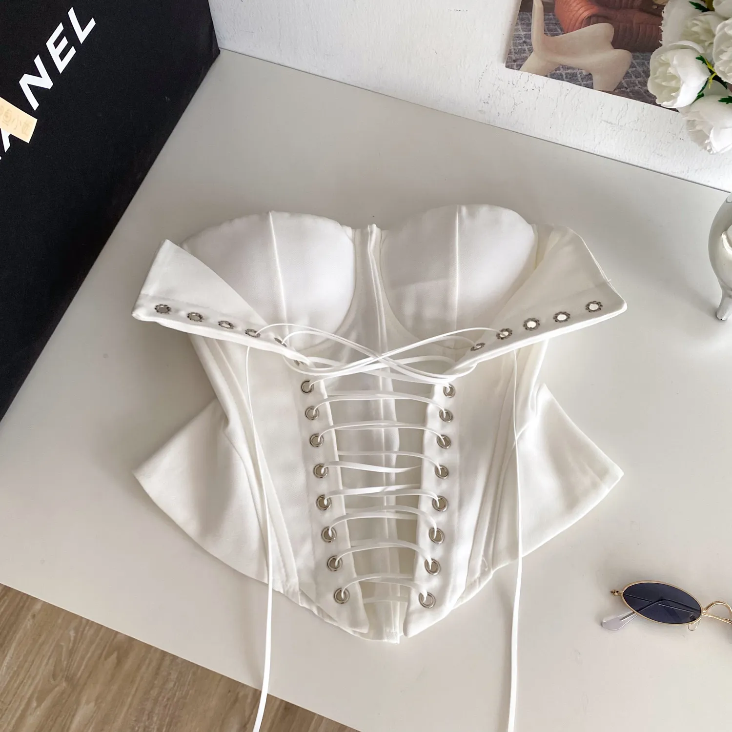 Chic Bandage  Camis tube top Corset Bustier  Sexy  Tank Top Slim Summer Women Party Crop Top