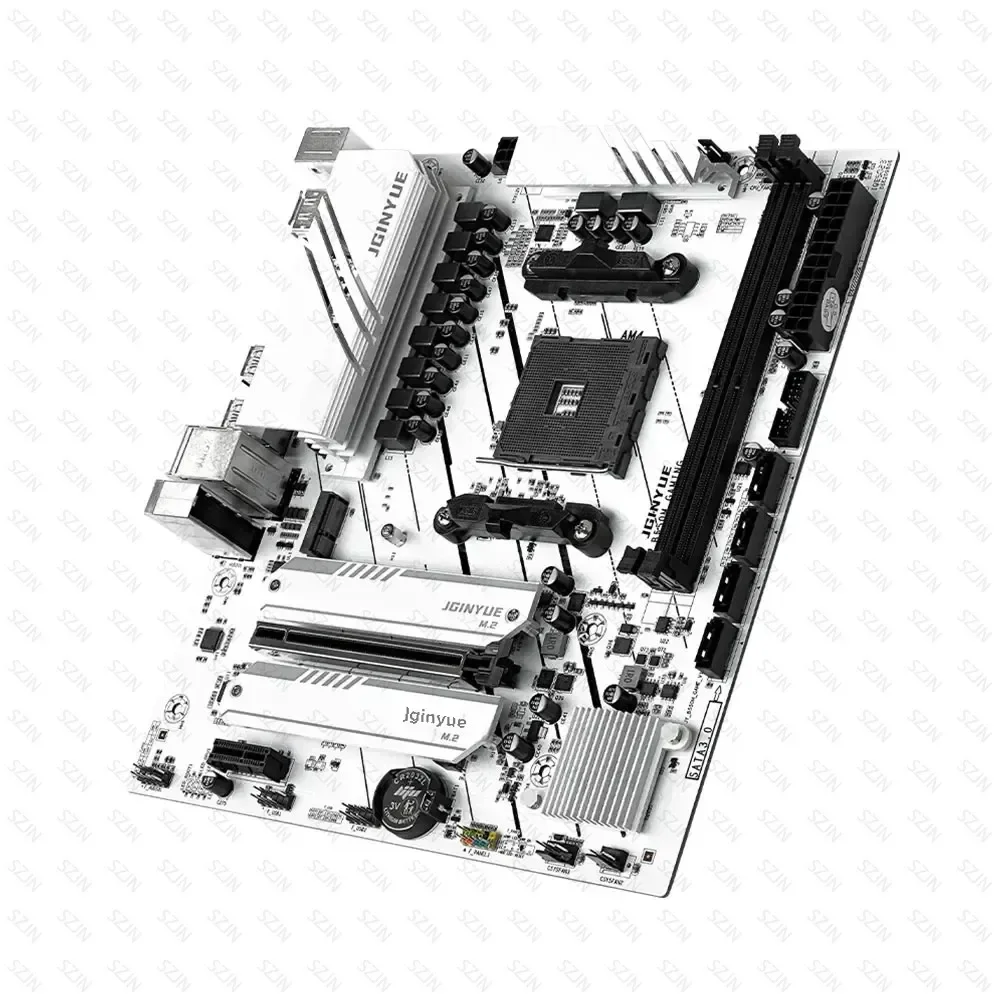 JGINYUE B550 Motherboard Set AMD Ryzen 7 5700X3D Kit with DDR4 32GB 3200MHz Support NVME M.2 M-ATX Gameing Motherboard Combo