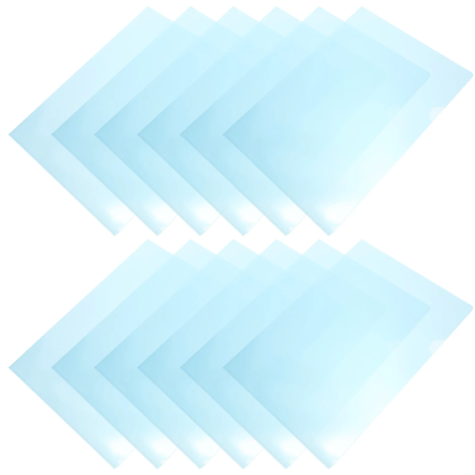 

12pcs Plastic Folders Document Holders Paper Storage Sleeve L Shape Clear Transparent A4 Paper Protector File Sleeve For Office