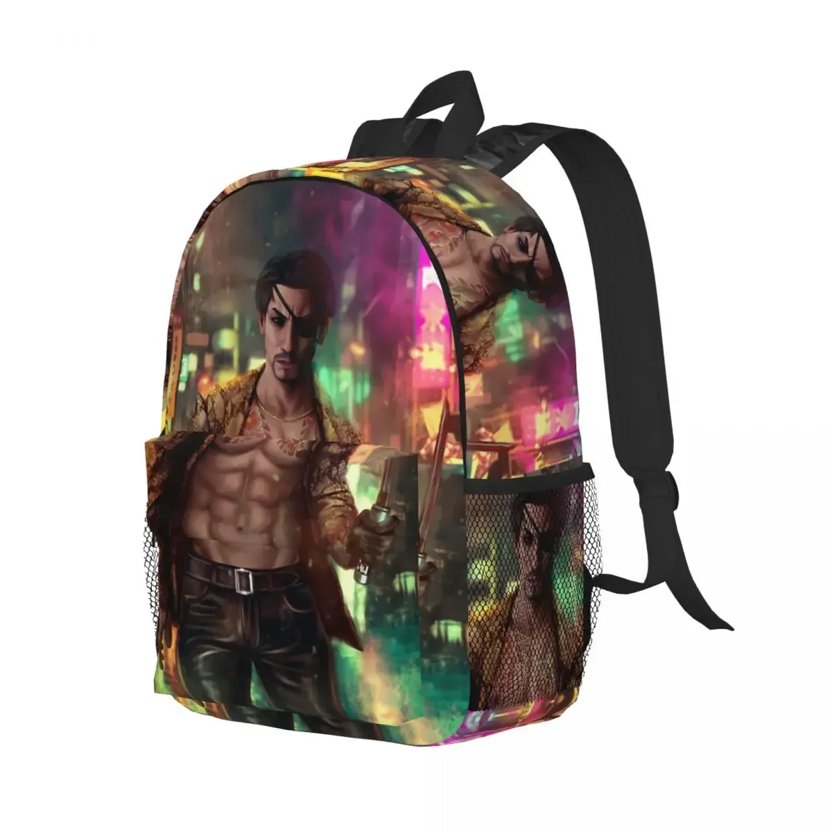 

Majima Goro Backpack Student Boys Girls BookBag Kids School Bag Laptop Shoulder Bags for Men Women