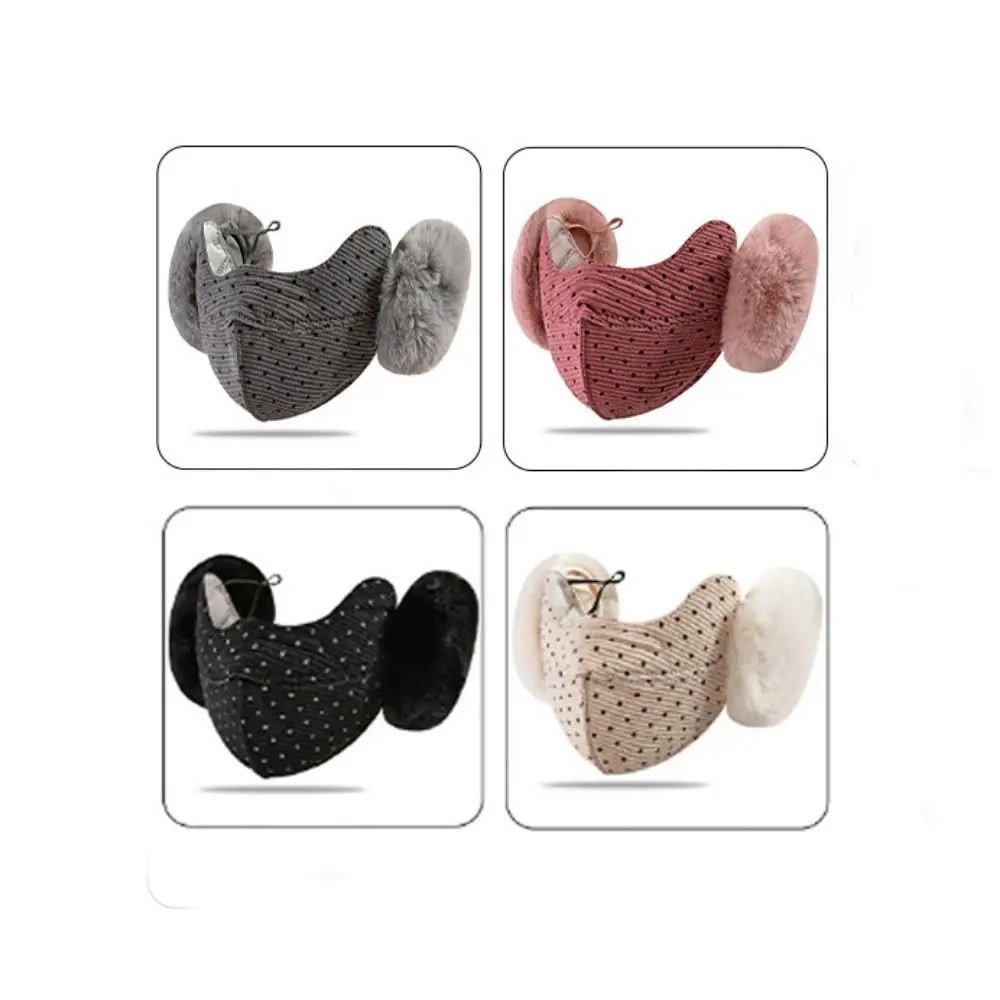 New Plush Thermal Earmuffs Mask Windproof Autumn Winter Fleece Winter Mask Dustproof Wrap Mask Cycling Earflap