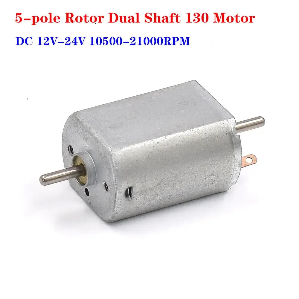 Mini 5-Pole Micro FK-130 Electric Motor DC 12V 18V 24V High Speed Engine Dual 2mm Shaft DIY RC Rail Train Toy HO Slot Car Boat