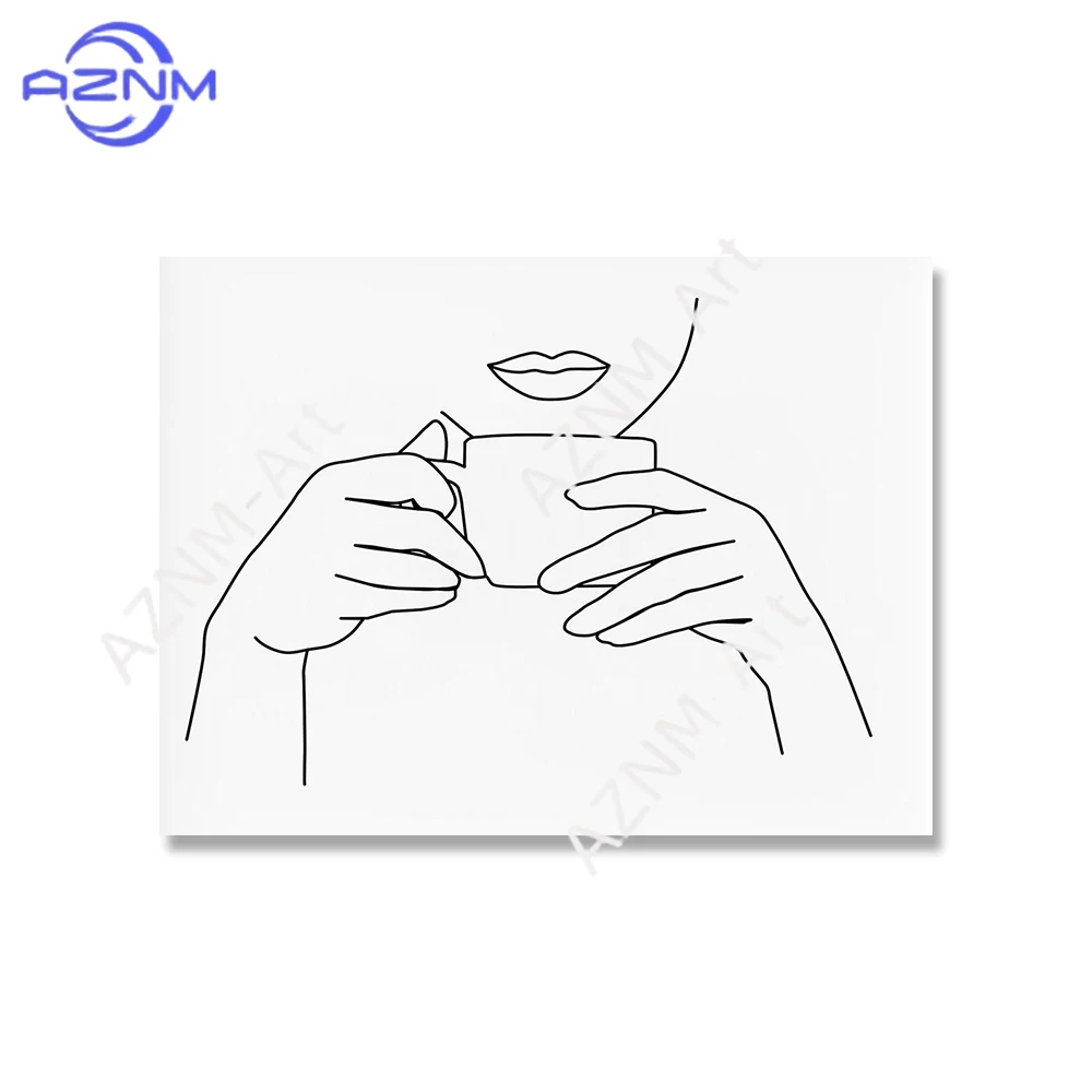 1/6pcs But First Coffee Minimalist Cups Coffee Kitchen Art Prints Posters Nordic Canvas Wall Paintings Pictures Room Home Decor