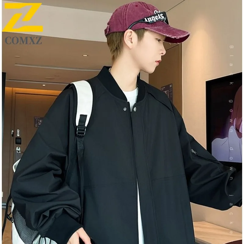 

COMXZ Мужская ветровка Куртка 2025 Водонепроницаемая ветрозащитная куртка для езды на велосипеде и рыбалки Легкое дышащее повседневное пальто для кемпинга и пешего туризма