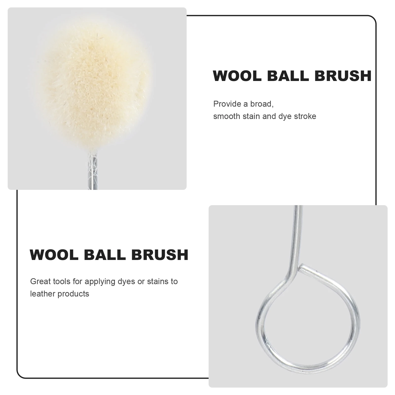 

60 Pcs Wool Ball Brush Pads Handle Sally Handles Daubers Dye Tool Hair Bride
