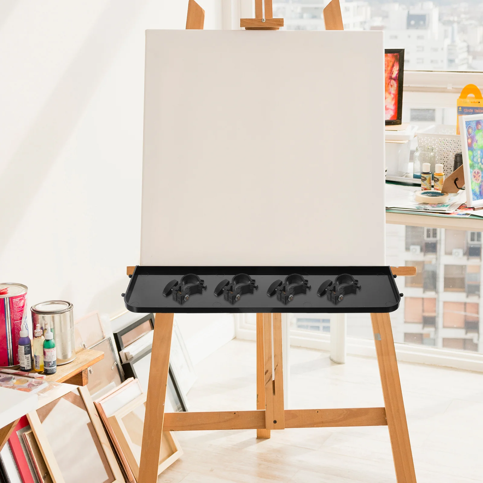 

4Pcs Canvas Easel Parts Compact Lightweight Design Ideal for Studio Artists Portable Easel Leg Hardware Repair Kit Components