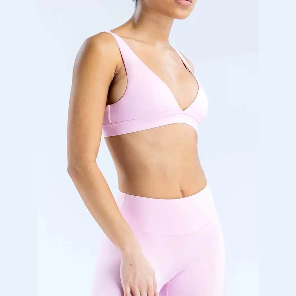 ‌Women's Textured Seams Yoga Sports Bra - 4-Way Stretch Quick Dry & Breathable For Fitness Training