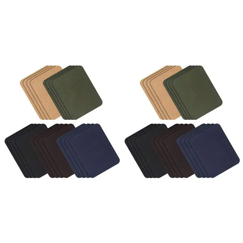 

TEXU Iron On Patches 40 Pieces Jacket Jean Clothes Patches Kit, 4.9 X 3.7 Inch, Dark Assortment, 5 Colors