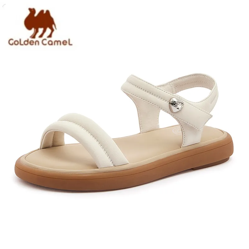

GOLDEN CAMEL Women's Summer Sandals Pump Outdoor Fashion Comfortable Soft Elegant Strappy Beach Sandal Ladies Shoes